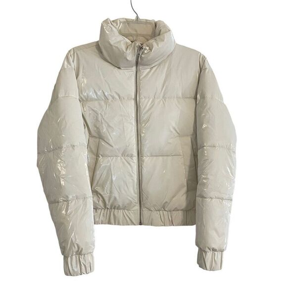 Abercrombie & Fitch Ultra Mini Puffer Jacket White Size Small - Picture 1 of 13